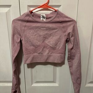 size m gymshark flex long sleeve (deep blush)